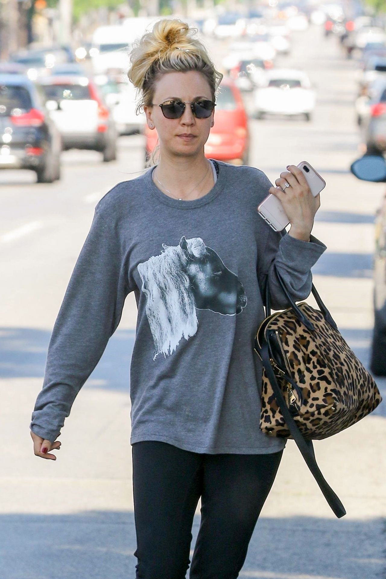 Kaley Cuoco in Tights - Out in Studio City 06/06/2018 • CelebMafia