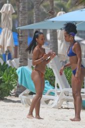 Karrueche Tran in a Brown Bikini On Vacation in Cancun 06/28/2018