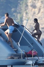Kourtney Kardashian and Boyfriend Younes Bendjima - Holiday on a Super Yacht in Portofino 06/29/2018