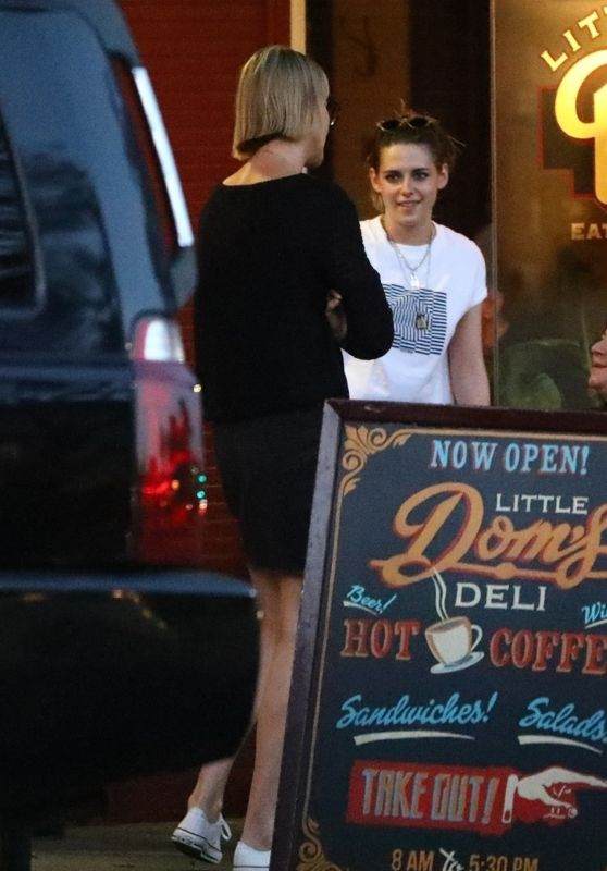 Kristen Stewart and Charlize Theron at a Local Spot in Los Feliz 06/13/2018