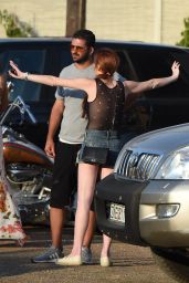 Lindsay Lohan - Arguing With a Man at Lohan Beach Club in Mykonos 06/10/2018