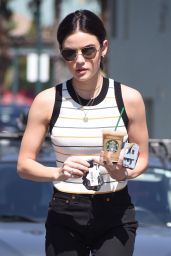 Lucy Hale Casual Style - Coffee Run in Los Angeles 06/26/2018