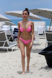 Madison Beer in a Pink Bikini in Miami Beach 06/23/2018