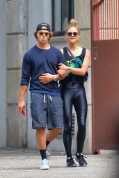 Nina Agdal With Her Boyfriend Jack Brinkley-Cook - Leaving the Gym in NYC 06/08/2018