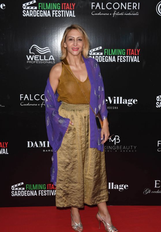 Paola Minaccioni – Filming Italy Sardegna Festival Dinner in Cagliari 06/15/2018