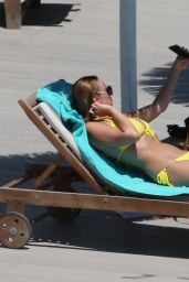 Rhian Sugden in a Yellow Bikini - Ibiza 06/17/2018