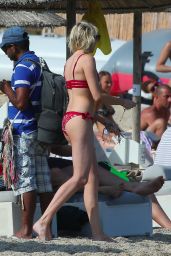 Stephanie Pratt in a Red Bikini in Mykonos 06/20/2018