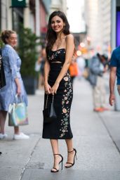 Victoria Justice in a Cinq A Sept Dress - NYC 06/26/2018