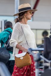 Alessandra Ambrosio - Arriving at the Tegel Airport in Berlin 07/01/2018