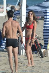Alessandra Ambrosio in Bikini on the Beach in Santa Monica 07/22/2018