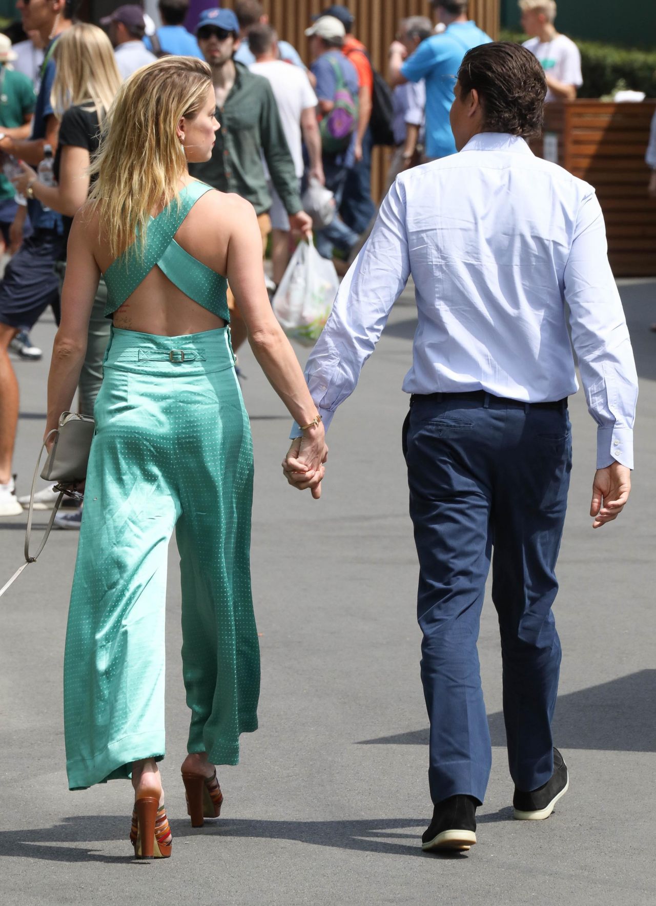 Amber Heard at Wimbledon in London With New Boyfriend