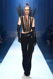 Anna Cleveland Walks Jean Paul Gaultier Fashion Show in Paris 07/04/2018