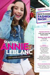 Annie LeBlanc – Girls’ Life Magazine August / September 2018