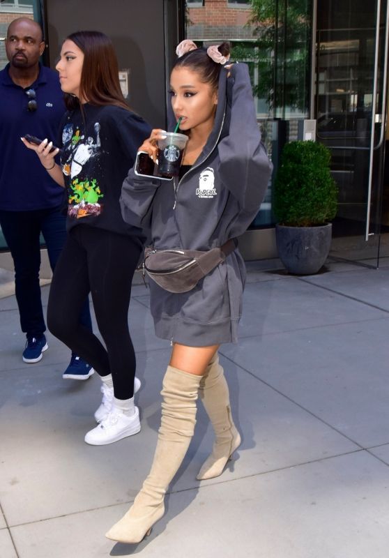 Ariana Grande - Outside a Recording Studio in Queens • CelebMafia
