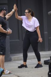 Ashley Graham and Justin Ervin Work Out at The Dogpound Gym in Manhattan