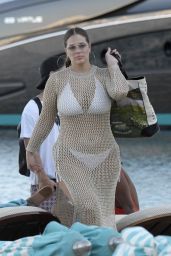 Ashley Graham in a White Bikini at the beach in Miami 07/15/2018