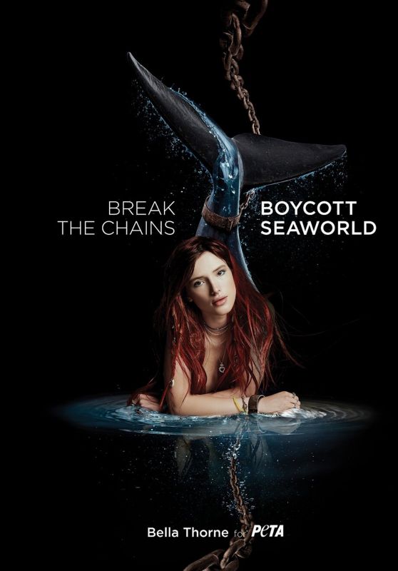Bella Thorne - PeTA Campaign Against Sea World July 2018