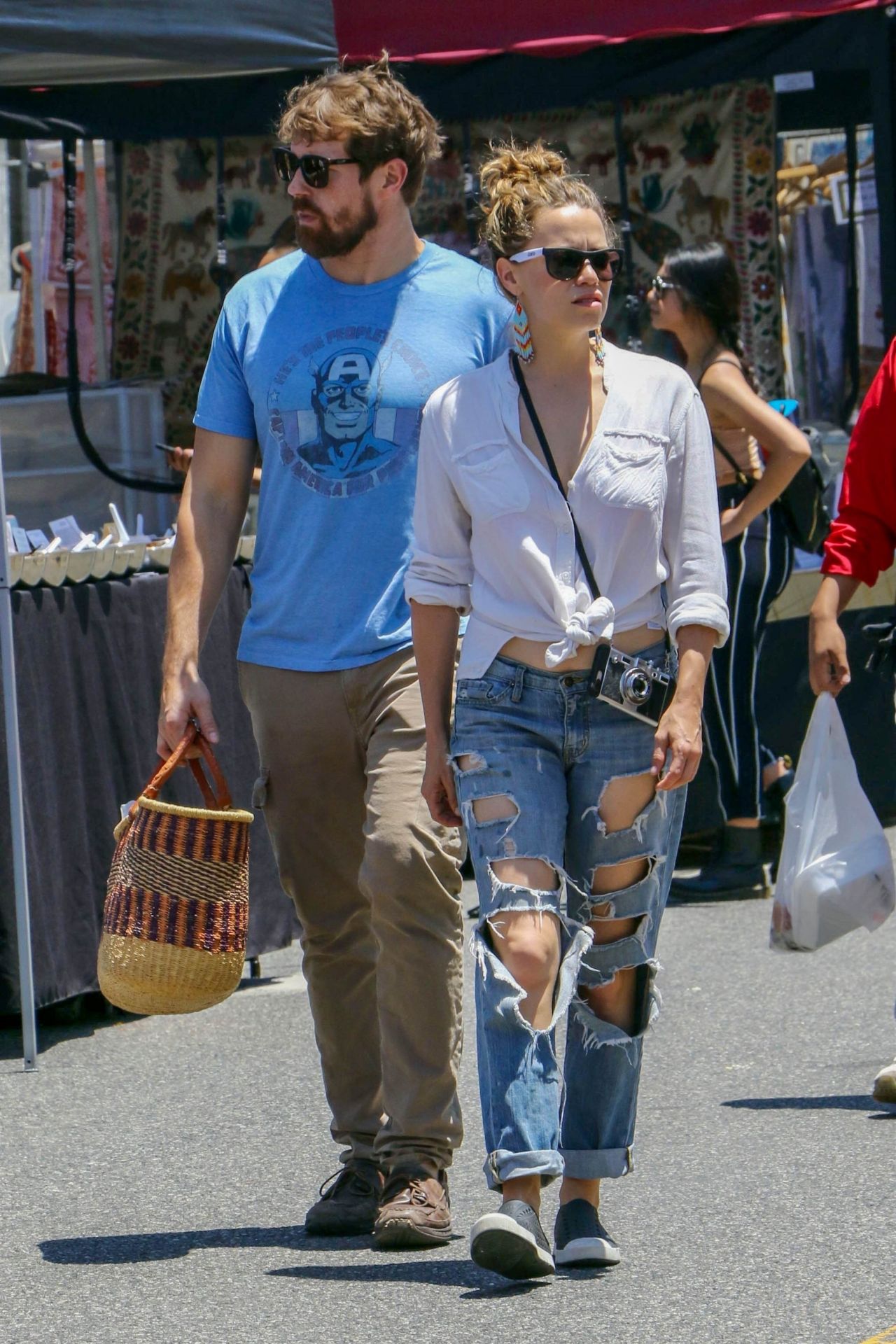 Bethany Joy Lenz With Boyfriend at the Farmers Market in LA 07/01