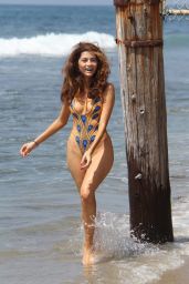 Blanca Blanco in Swimsuit - Enjoying a Day at the Beach in Malibu