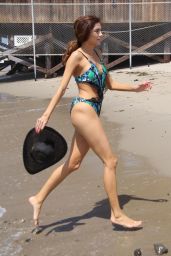 Blanca Blanco in Swimsuit Strolling Along the Beach in Malibu