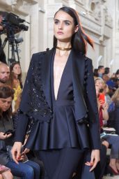 Blanca Padilla Walks Elie Saab Fashion Show Fall Winter 2018 in Paris