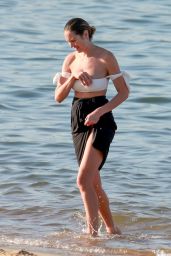 Candice Swanepoel in Bikini on the Beach in Vitoria