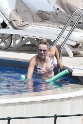 Caroline Wozniacki and David Lee by Pool in Portofino 07/14/2018
