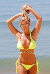Chloe Meadows in a Yellow Bikini on a Beach in Portugal 07/18/2018
