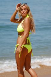 Chloe Meadows in a Yellow Bikini on a Beach in Portugal 07/18/2018