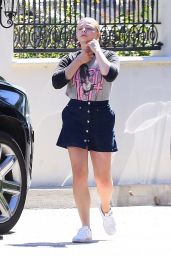 Chloe Moretz Leggy in Mini Skirt - Arrives at The Four Seasons Hotel in Beverly Hills 07/23/2018