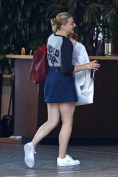 Chloe Moretz Leggy in Mini Skirt - Arrives at The Four Seasons Hotel in Beverly Hills 07/23/2018