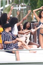 Cindy Bruna in Bikini on a Yacht in Miami 07/28/2018