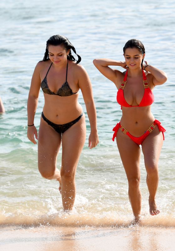 Demi Rose Mawby and Alexandra Cane in Bikinis on the Island of Sal, Cape Verde