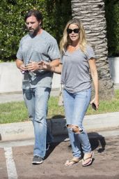 Denise Richards - Leaving Lunch at Tosconova in Calabasas