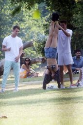 Dua Lipa and Boyfriend in the Park in London 07/15/2018