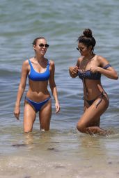 Elizabeth Turner in Bikini - With a Friend on the Beach in Miami 07/16/2018