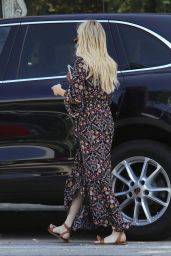 Emma Roberts in a Bohemian Style Dress - Shopping in West Hollywood 07/25/2018
