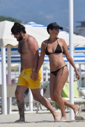 Fernanda Lessa and Luca Zocchi at the Beach in Pietrasanta 07/30/2018