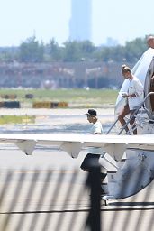 Hailey Baldwin and Justin Bieber at Teterboro Airport in New Jersey 07/10/2018