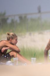 Hailey Baldwin and Justin Bieber - Romantic Picnic on the Beach in The Hamptons, NY 07/03/2018