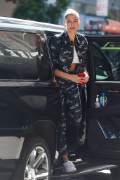 Hailey Baldwin in a Versace Outfit in Brooklyn 07/05/2018