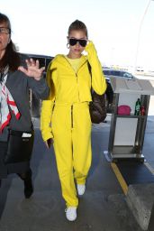 Hailey Baldwin in Travel Outfit at LAX Airport in LA 07/22/2018