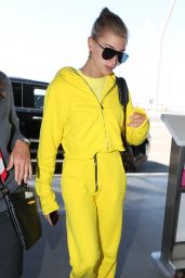 Hailey Baldwin in Travel Outfit at LAX Airport in LA 07/22/2018