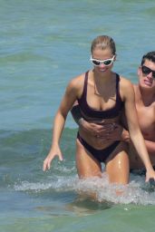 Hailey Clauson Hot in Bikini on the Beach in Miami 07/15/2018