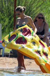 Heidi Klum in Bikini at the Beach in Corsica 07/25/2018