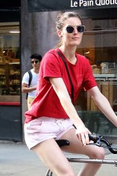 Hilary Rhoda Cycling Through the Streets of New York City