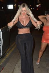 Holly Hagan - Filming at the Bijoux Nightclub in Newcastle 07/23/2018