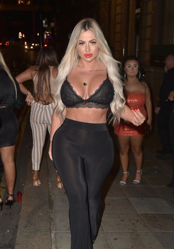 Holly Hagan - Filming at the Bijoux Nightclub in Newcastle 07/23/2018