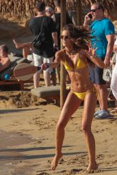 Izabel Goulart in Bikini at the Beach on Mykonos Island 07/13/2018