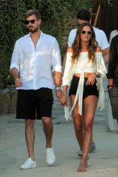 Izabel Goulart With Her Fiance After Their Engagement Party on Mykonos Island 07/06/2018
